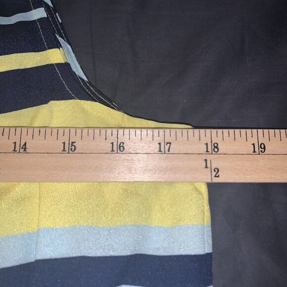 Joe Fresh Yellow Blue Stripe Halter Top Casual Summer Dress Size Large - Picture 10 of 10